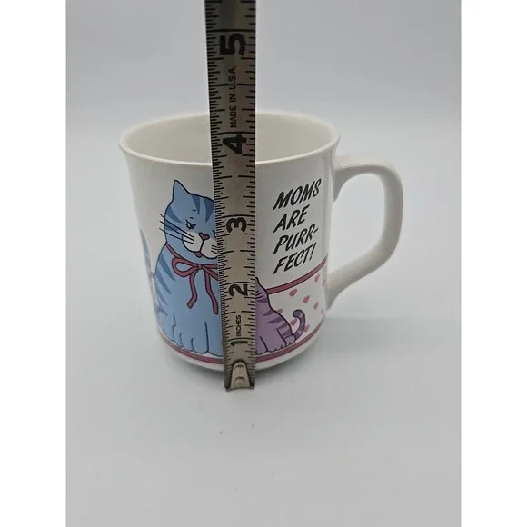 MOMS ARE PURR-FECT! Coffee Mug Cup Kitty Cats Feline Mother Love Hearts Gift Hug - Picture 7 of 8